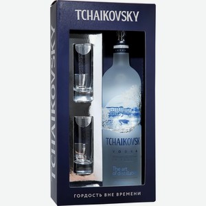 Винный набор  Чайковский , подарочный набор с двумя стопками,