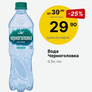 Вода Черноголовка 0,5л, газ