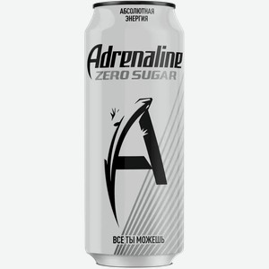 Энергетический Напиток Adrenaline Zero Sugar Ж/Б 0,449Л