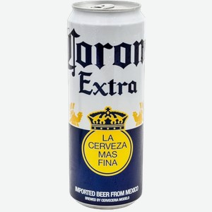 Светлое пиво Corona Extra в железной банке 0.355л