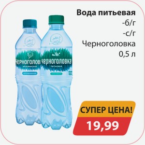 Вода питьевая б/г, -с/г Черноголовка 0,5л