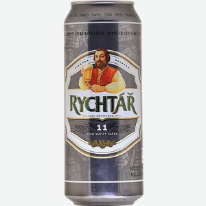 Пиво РЫХТАРЖ 11 Светли Лежак, светлое 0,5л ж/б