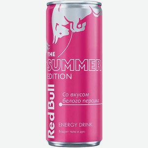 Энергетический Б/А Напиток Red Bull Summer Edition Со Вкусом Персика Ж/Б 0,25Л