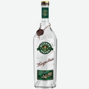 Водка Зеленая марка Кедровая 40% 0,5л А,1,2,6