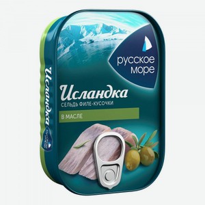 Русское море сельдь филе исландка 115г в ассорт
