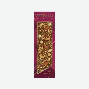 Шоколад VERVALLI молочный Кешью, фундук, миндаль 110гр