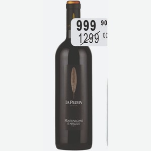 Вино ЛА ПЬЮМА МОНТЕПУЛЬЧАНО 12-13% (Италия) 0,75 л красное полусухое белое сухое