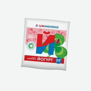 Йогурт с ароматом Земляника 3,5% ТМ Ижмолоко пэп 0,5кг БЗМЖ