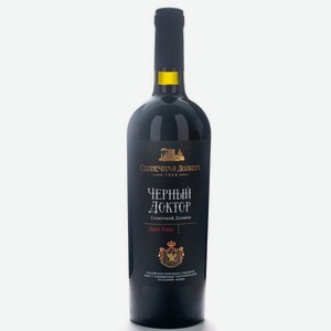 Вино Солнечной Долины Черный Доктор Ликерное Красное 0.75л