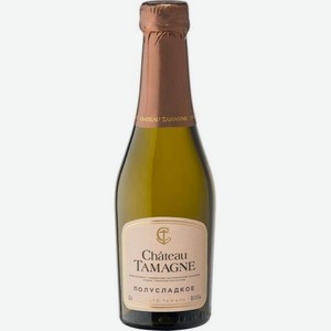Вино Игристое ШАТО ТАМАНЬ КУБАНЬ Белое Полусладкое 0.2л