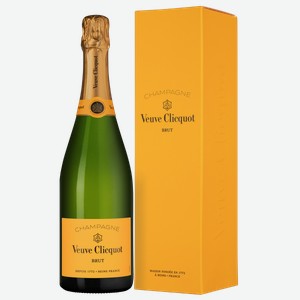 Шампанское Veuve Clicquot Brut в подарочной упаковке 0.75 л