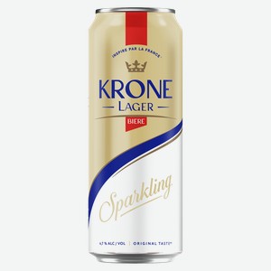 Пиво Krone Lager Biere (Крон Лагер Бьер) 4,7% 0,45л ж/б