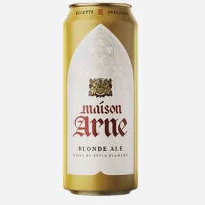 Пиво Мейзон Арне Блонд Эль светлое пастеризованное 6,6% 0,43л ж/б