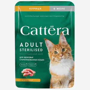 Cattera д/стер кош кур в желе пауч 28*75гр