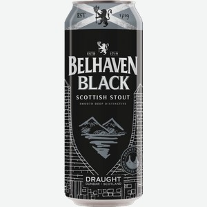 Тёмное пиво Belhaven Black Scottish Stout 0.44л