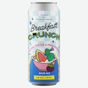 РЭД БАТТОНxCRAFT саур Breakfast Crunch Гуава-Мангостин-Кактус 6% 0,45л ж/б 0
