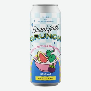 РЭД БАТТОНxCRAFT саур Breakfast Crunch Гуава-Мангостин-Кактус 6% 0,45л ж/б