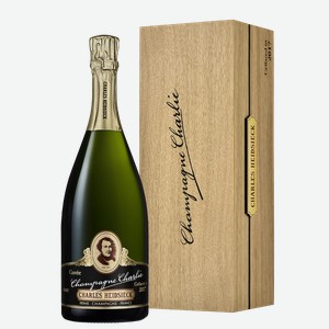 Шампанское Cuvee Champagne Charlie Brut в подарочной упаковке 0.75 л