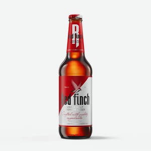 Пиво Red Finch светлое пастеризованное, 4,4%, стеклянная бутылка 0,45л