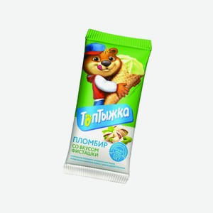 Мороженое рожок Топтыжка пломбир 90гр Фисташка БЗМЖ