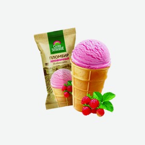Село Зеленое мороженое пломбир малина 15% ваф/ст 70гр