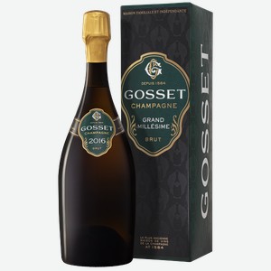Шампанское Gosset Grand Millesime Brut в подарочной упаковке 0.75 л