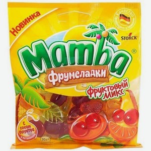 Жевательный мармелад Мамба Фрумеладки Фруктовый микс 70гр 0.07л