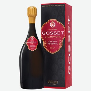 Шампанское Gosset Grande Reserve Brut в подарочной упаковке 1.5 л