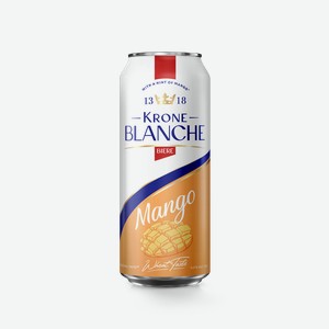 Напиток пивной Krone Blanche Biere Mango (Крон Бланш Бьер Манго) 4,5% 0,45л ж/б