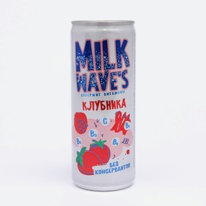 Напиток Милк Вэйв`с со вкусом клубники 0,33л ж/б