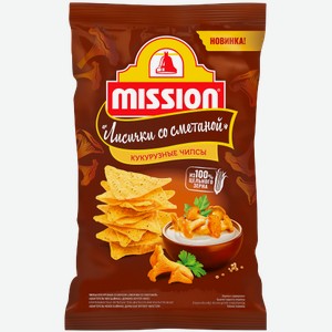 Чипсы кукурузные Mission со вкусом лисички со сметаной