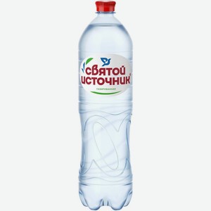 Вода  Святой Источник  Газированная, в пластиковой бутылке, 1000 мл