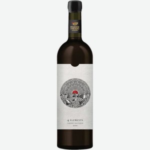 Вино Усадьба Родное гнездо,  4 Элемента  Каберне Совиньон, 2022, 2022, 750 мл, Красное, Сухое