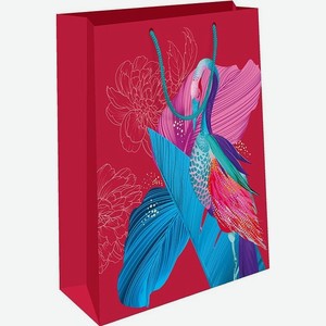 Подарочная упаковка Пакет на 2 бутылки вина, Фламинго,