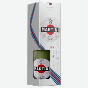 Вино игристое Martini Asti 0,75 л в подарочной упаковке