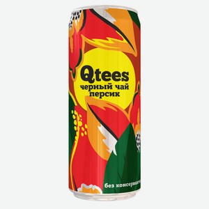 Чай Черный Персик Qtees 0,33л ж/б