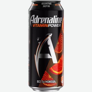 Энергетический Напиток Adrenaline Vitamin Power Апельсин Ж/Б 0,449Л