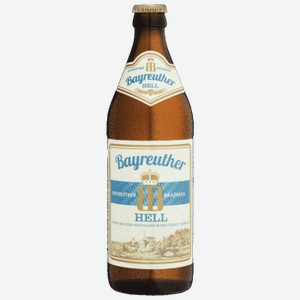Пиво Bayreuther Hell светлое 0,5 л