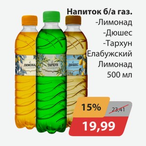 Напиток б/а газ. Лимонад, -Дюшес, -Тархун Елабужский лимонда 500мл