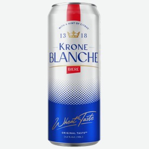 Пивной напиток Krone Blanche Biere 0,45 л ж/б
