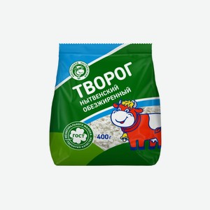Творог обезжиренный 1,8% пакет 400гр Нытва