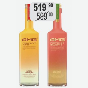 АМГ ГРЕЙПФРУТ С ЛИМОНОМ / ПЕРСИК Настойка 35% (Россия) 0,5 л