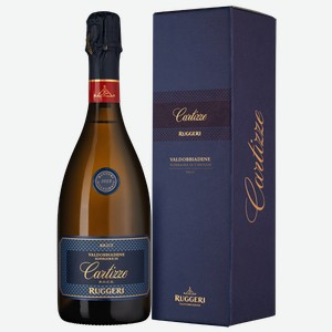 Игристое вино Prosecco Valdobbiadene Superiore di Cartizze Brut в подарочной упаковке 0.75 л