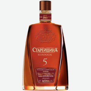 Коньяк Старейшина Ecological 40%, 0.5 л, 5 лет, Россия (Ставропольский ВКЗ)