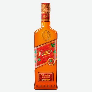 Настойка Сормовская Клюква на коньяке сладкая 21%, 0.5 л