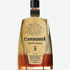 Коньяк Старейшина Sherry Barrel 40%, 0.5 л, 5 лет, Россия (Ставропольский ВКЗ)