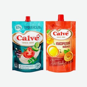 Майонез Calve Провансаль 67%, Классический 50% д/п 400г