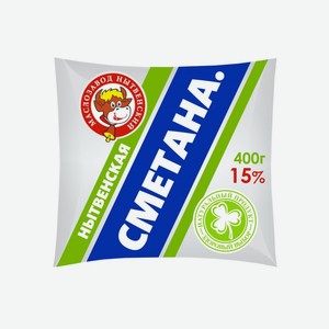 Сметана 15% пленка 250г Нытва БЗМЖ