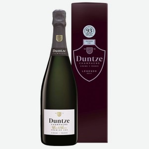 Шампань ДЮНЦ Премьер Крю Блан де Блан CHAMPAGNE Вино Игристое Белое Экстра Брют 0.75л