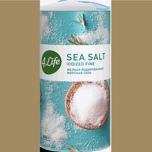 Соль, сахар 4Life Соль морская мелкая йодированная 500 г